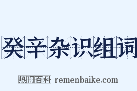 癸辛杂识组词是什么意思的图片